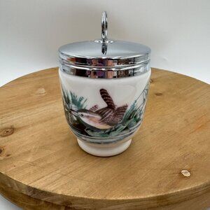 Vintage Royal Worcester Double Egg Coddler w/ Birds